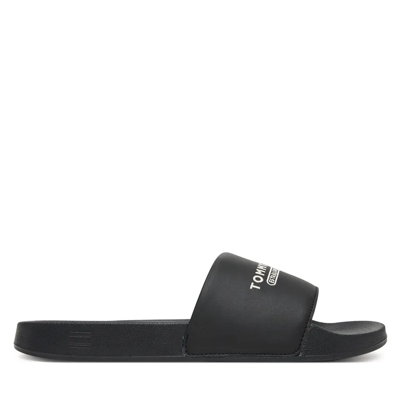 Παντόφλες Tommy Hilfiger Raised Pool Slide FM0FM05761 Μαύρο