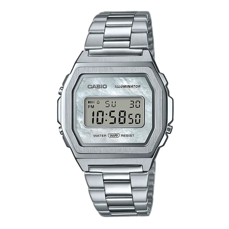 CASIO Vintage Silver Stainless Steel Bracelet A-1000D-7EF