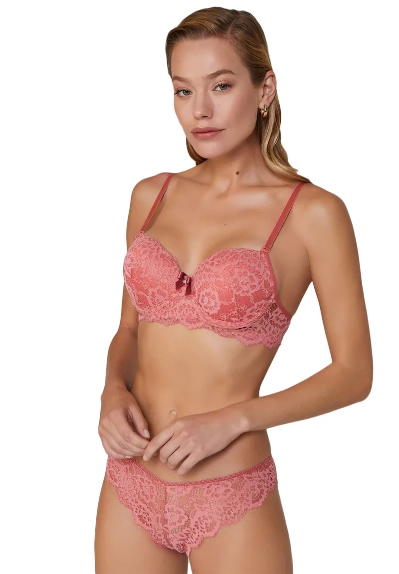 Σετ Σουτιέν Soft Cup με Brazil Ria CA124-Σομόν