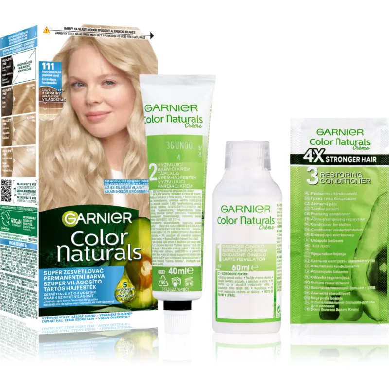 Garnier Color Naturals Creme βαφή μαλλιών απόχρωση 111 Extra Light Natural Ash Blond 1 τμχ