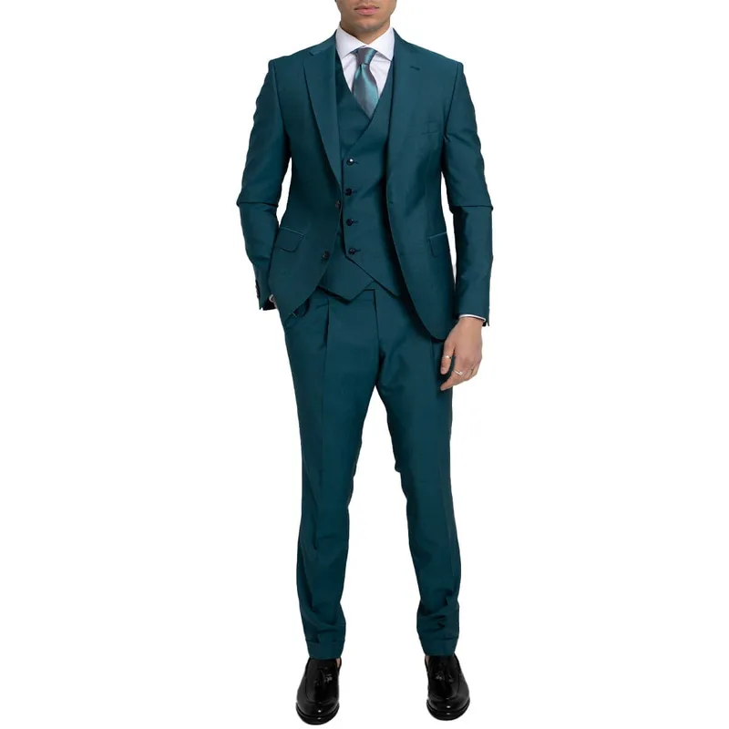 SARTORIA MONK Ανδρικό Μπλε Three Piece Suit/Petrol