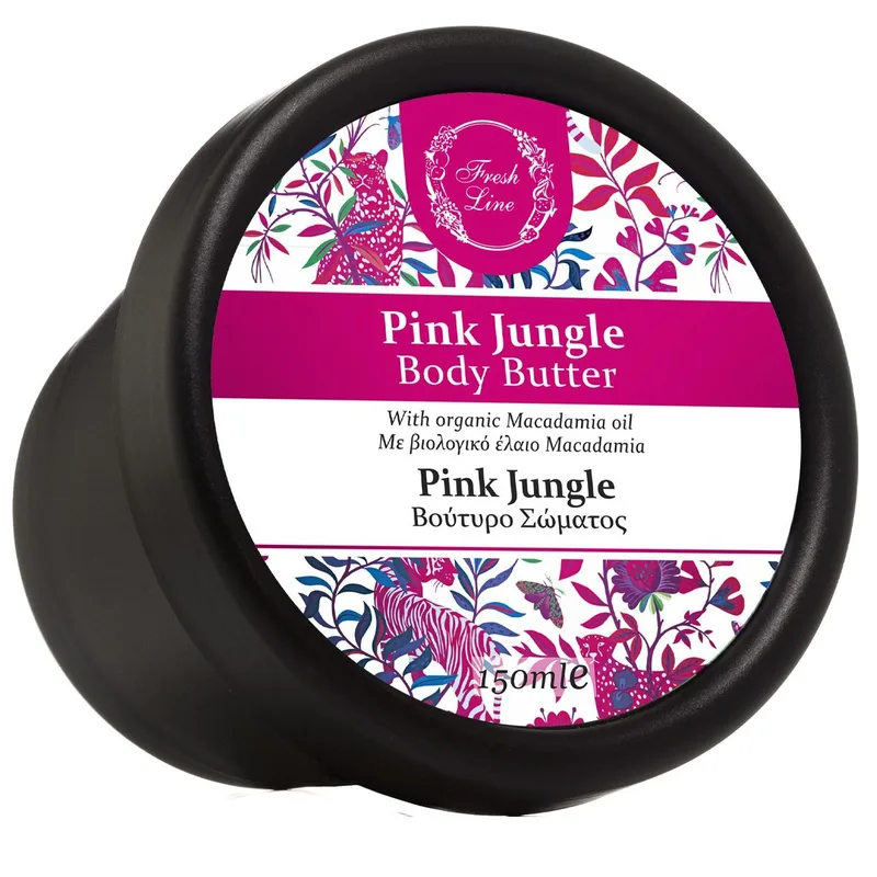 Fresh Line Ροζ Jungle Body Butter Εξωτικό & Φρουτένιο Θρεπτικό Βούτυρο Σώματος 150ml