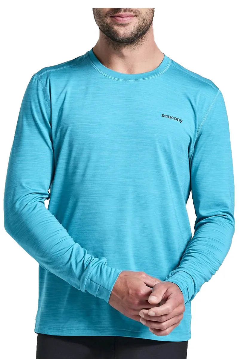 Μπλούζα Μακρυμάνικη Saucony Boulder Baselayer SAM800309-TQH Ανδρικό