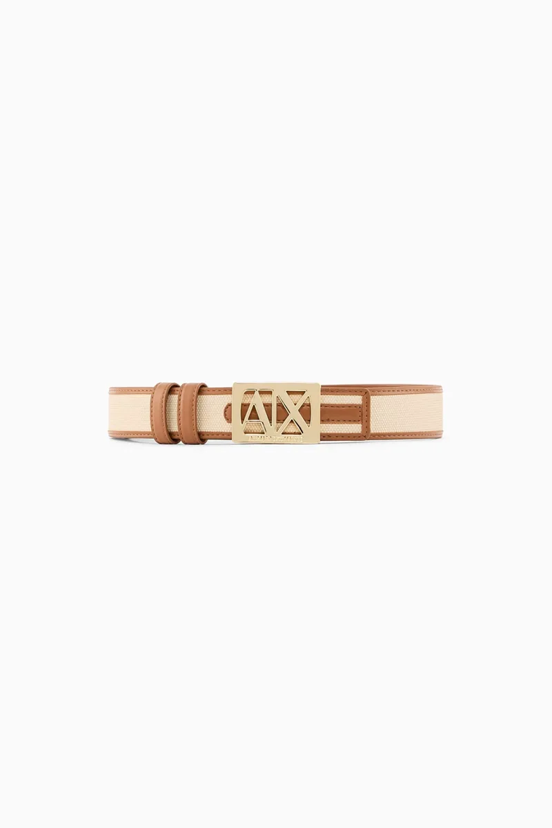 Armani Exchange γυναικεία ζώνη με μεταλλική αγκράφα - XW002614AF22518 Καφέ