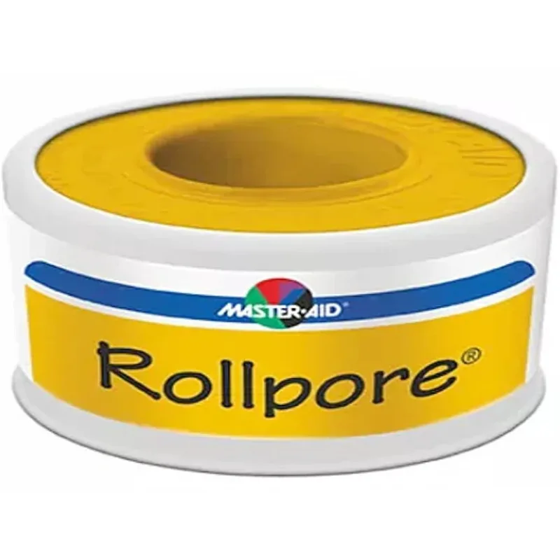 Master Aid Rollpore Adhesive Paper Bandage Tape 5m x 1.25cm Αυτοκόλλητη Χάρτινη Επιδεσμική Ταινία σε Άσπρο Χρώμα 1 Τεμάχιο