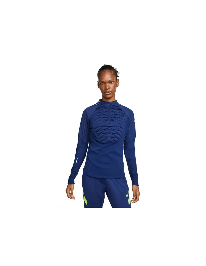Nike Therma-FIT Strike Winter Warrior Χειμερινή Γυναικεία Μπλούζα Μακρυμάνικη με Φερμουάρ Blue Void DD0694-492