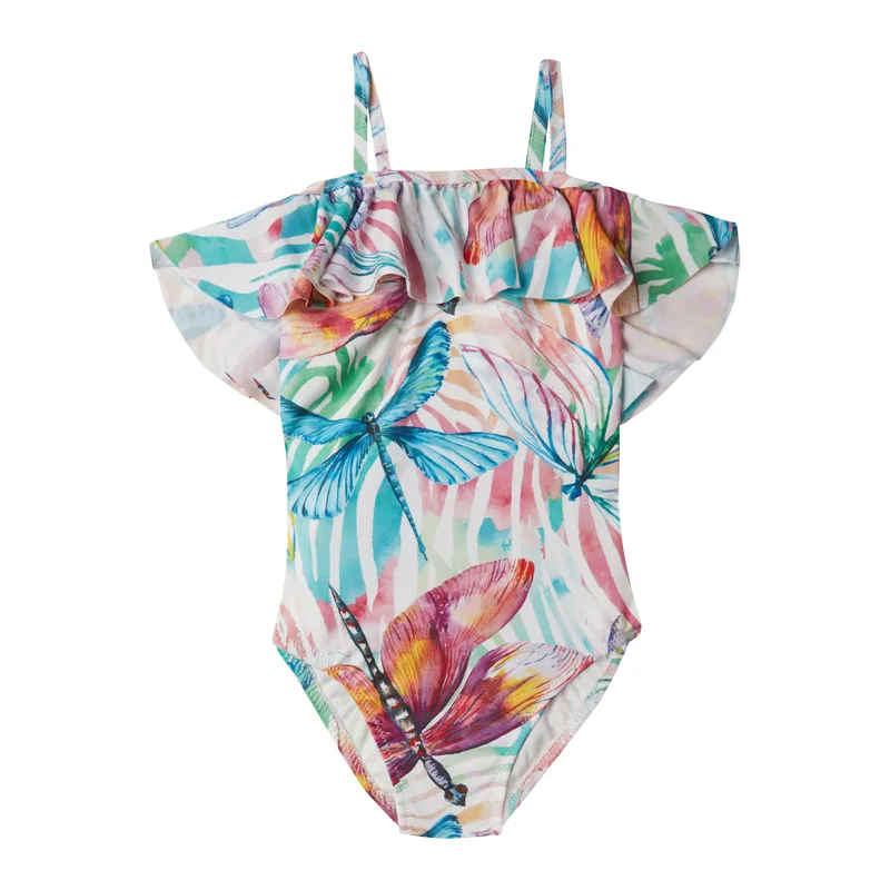 GIRL'S ONE PIECE RUFFLED LIBELLULA