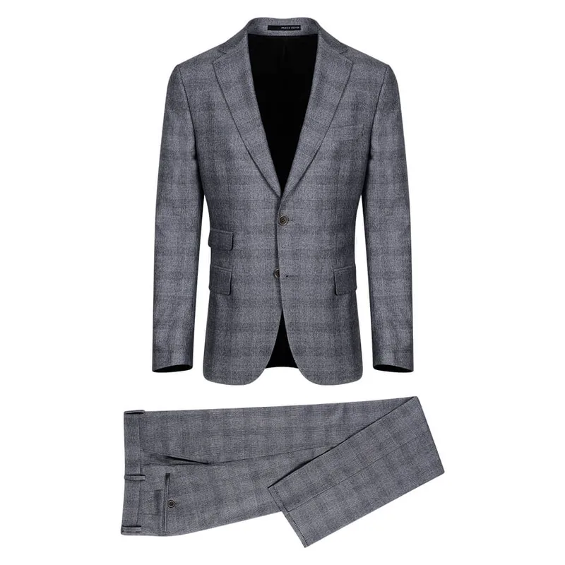 Prince Oliver Κοστούμι Γκρι Σκούρο Καρό (Modern Fit)