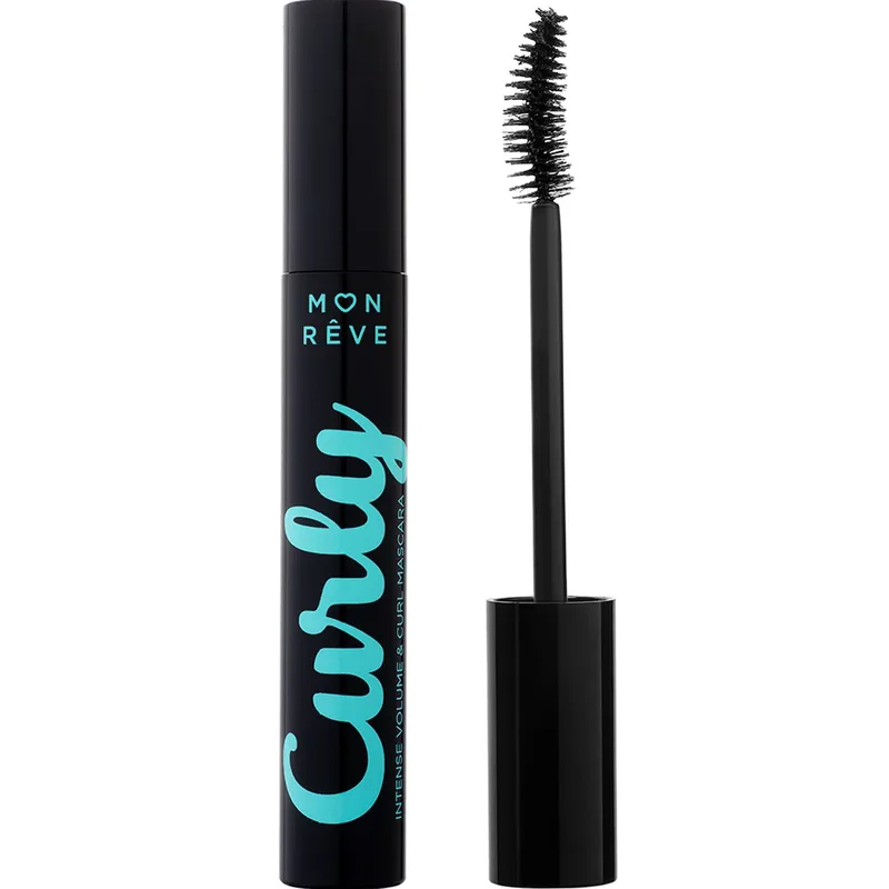 Mon Reve Curly Mascara Μάσκαρα για Μήκος, Καμπύλη & Όγκο με Καμπυλωτό Βουρτσάκι Ακριβείας σε Μαύρο Χρώμα 12ml - 01 Black