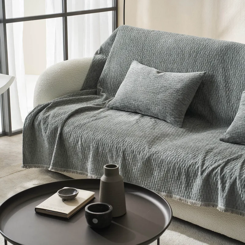 Ριχτάρι Τετραθέσιου Gofis Home Ondine Weed Grey 20-07-184-4/07 180x350