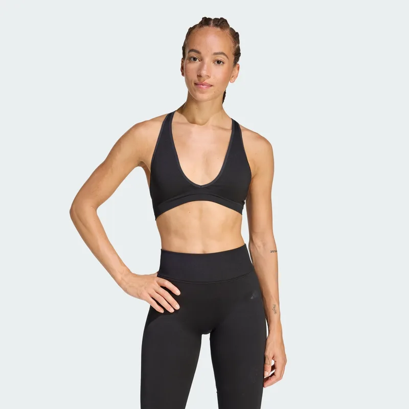 adidas W Workout Essentials Knit Light Sup Bra (9000268548_1469)