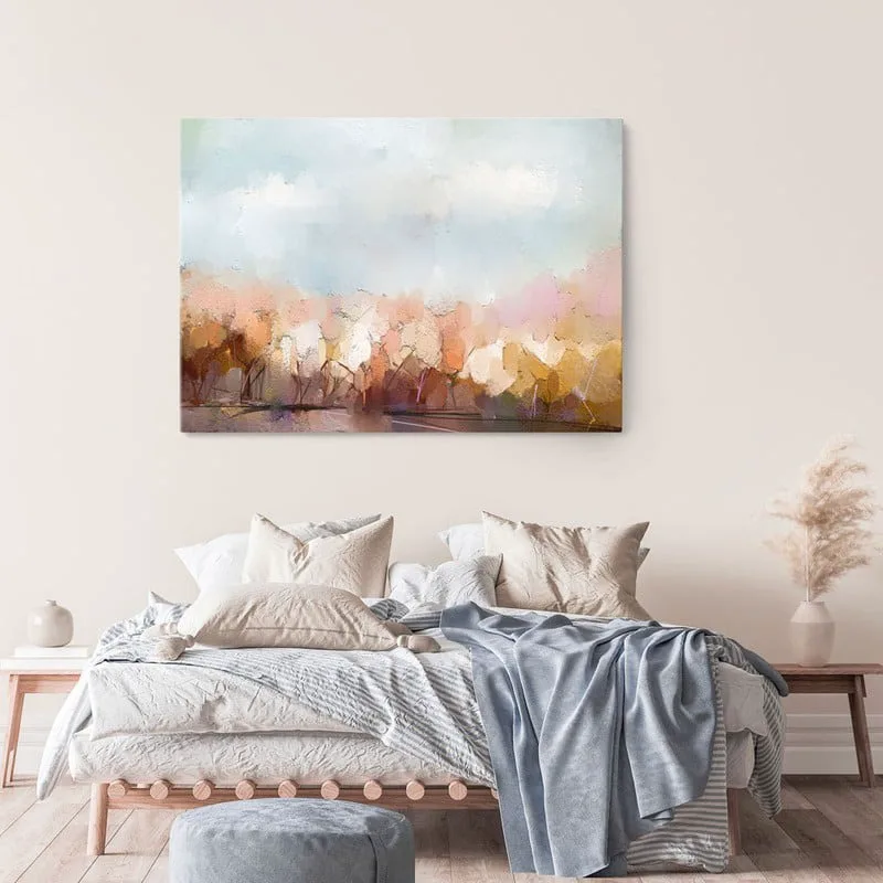 Πινακας σε καμβά AUTUMN TREES OIL PAINTING