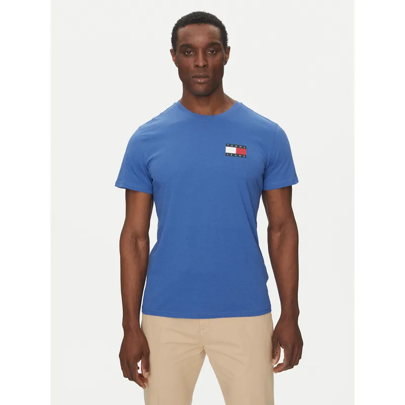 Tommy Jeans T-Shirt Essential DM0DM20740 Μπλε Slim Fit