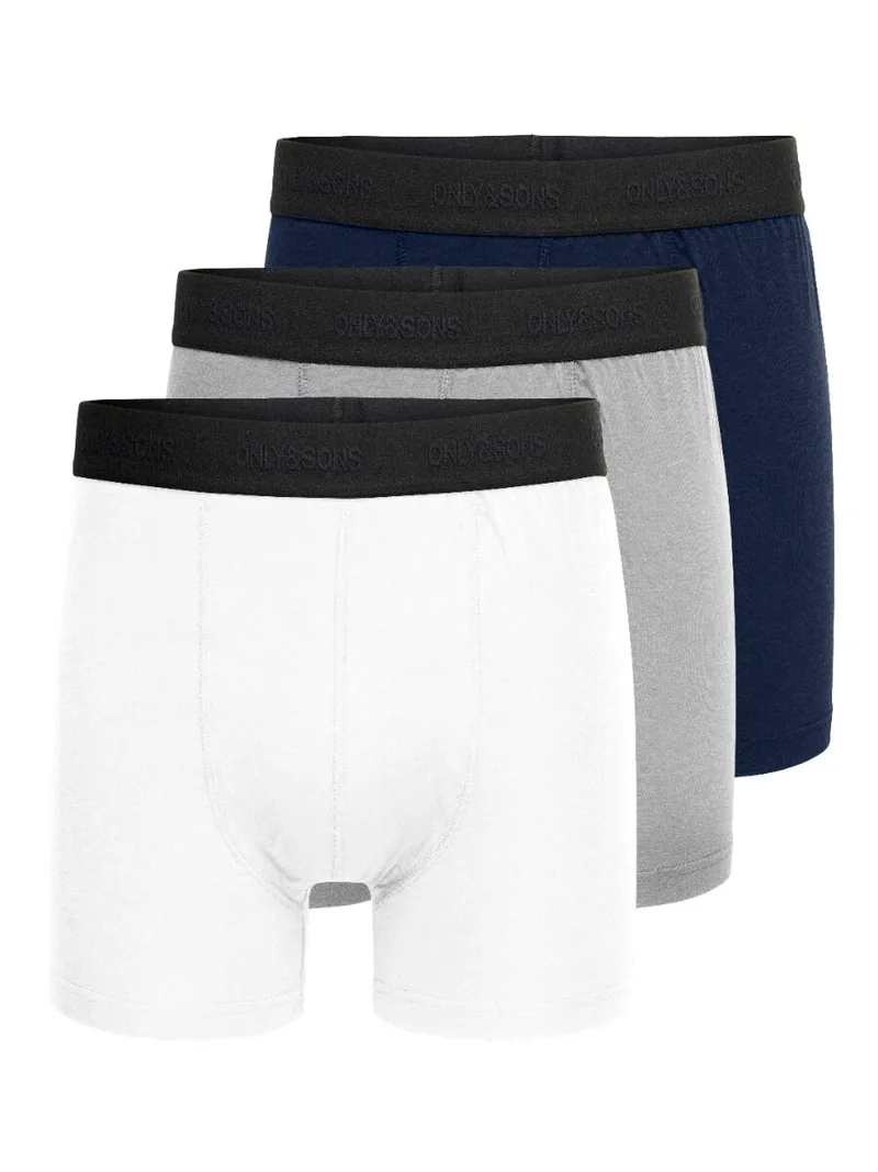 Only and Sons Fitz Bamboo Ανδρικά Εσώρουχα Σετ 3 τεμαχιών 22027247 Λευκό