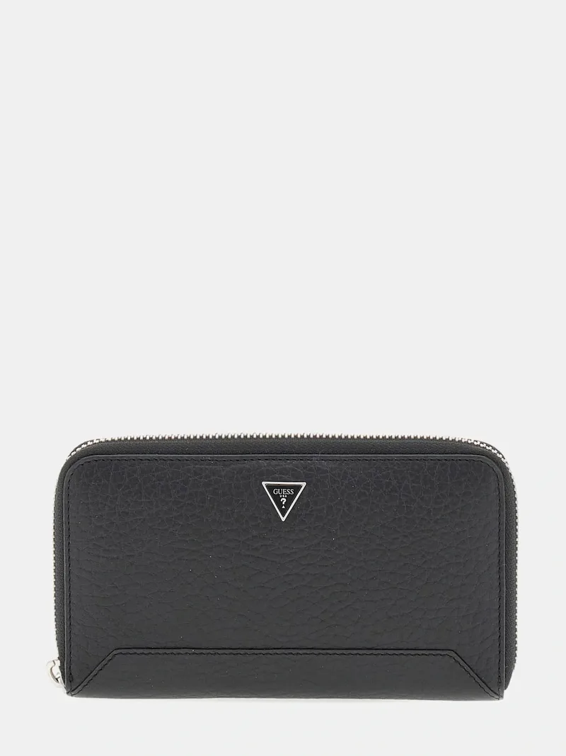 Guess Ανδρικό Πορτοφόλι Barcelona Sl Billfold Zip Around SMBAGRLEA28-BLA Μαύρο