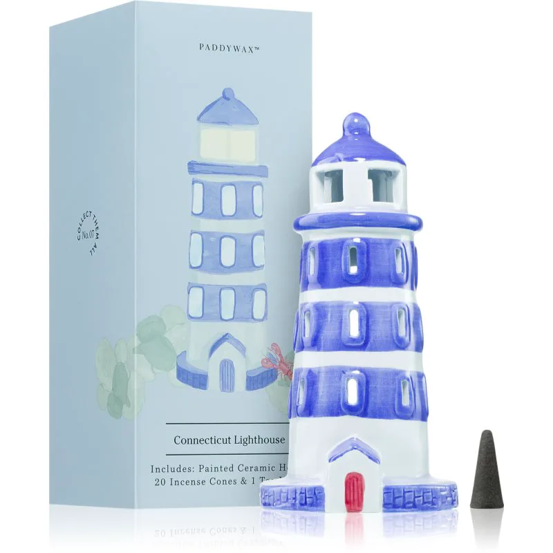 Paddywax Painted Ceramic House Connecticut Lighthouse σετ δώρου