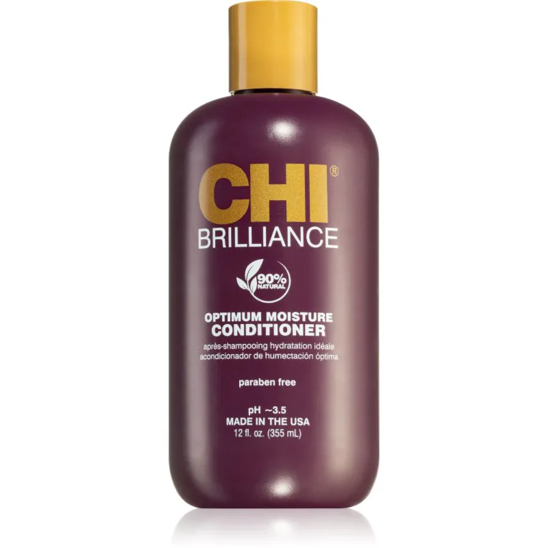 CHI Brilliance Optimum Moisture Conditioner ενυδατικό μαλακτικό για ξηρά και κατεστραμμένα μαλλιά 355 ml