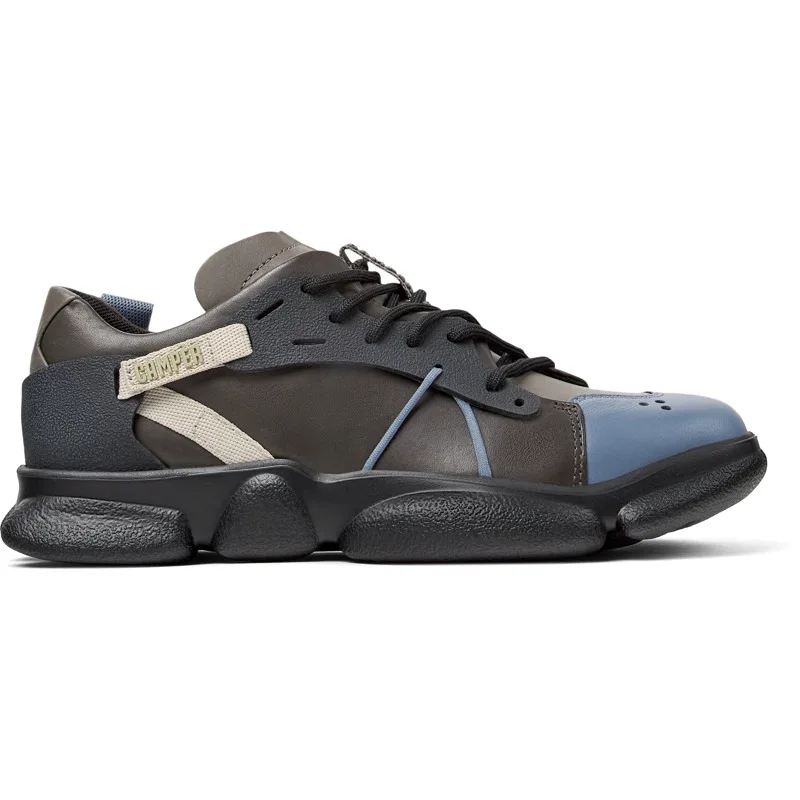 CAMPER Twins - Sneakers Για Γυναικεία - Γκρι,Μαύρο, Μέγεθος 36, Smooth leather/Cotton fabric