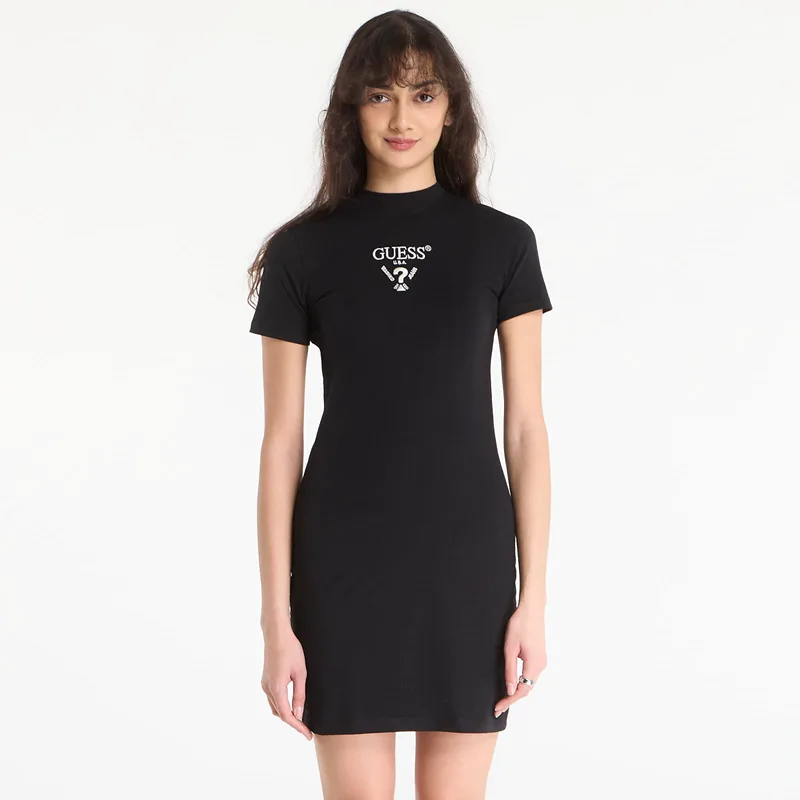 Φόρεμα GUESS Colette Jersey Dress Black/ Salt Multi M