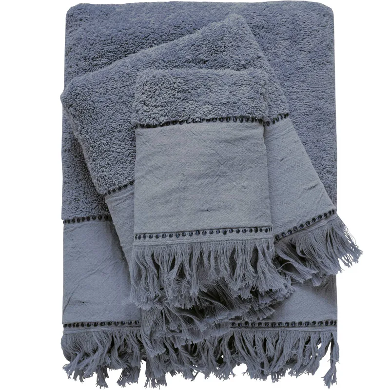 Πετσέτες Μπάνιου Σετ 3τμχ Das Home Daily 0698 Blue