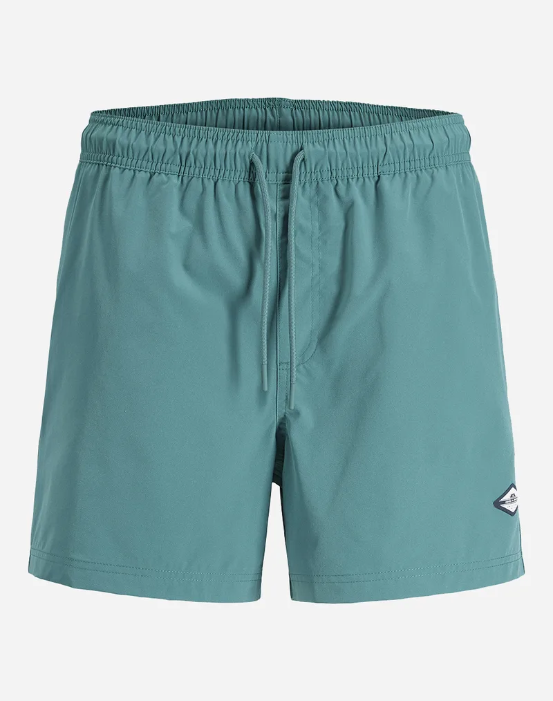 JACK&JONES JPSTMAUI TROPIC SOLID SWIM SHORTS REG SN 12291385-Colonial Blue Aqua