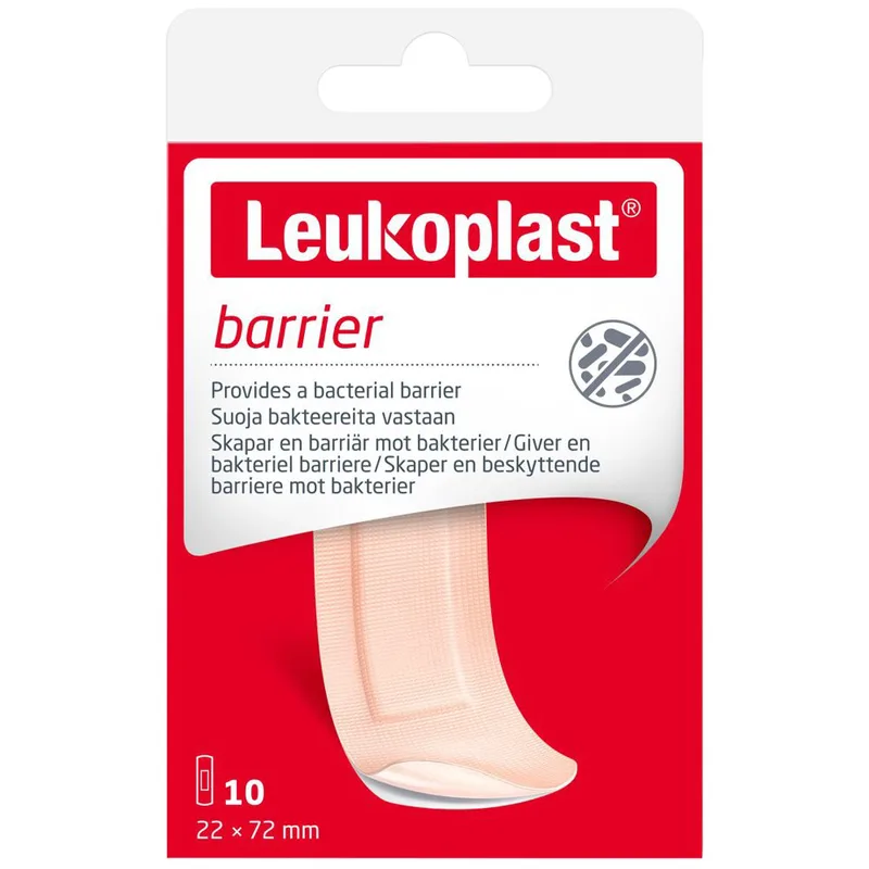 Leukoplast Barrier Waterproof Wound Pad Αδιάβροχα Αυτοκόλλητα Επιθέματα με Κόλλα Φιλική προς το Δέρμα 10 Τεμάχια