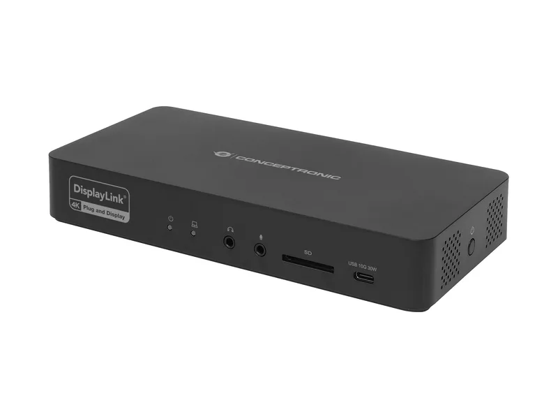 CONCEPTRONIC 17-1 Dock USB-C->HDMI,DP 4K/60Hz,GbE,USB-C sw