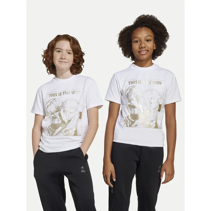 adidas T-Shirt Star Wars The Mandalorian™ JF3637 Λευκό Regular Fit