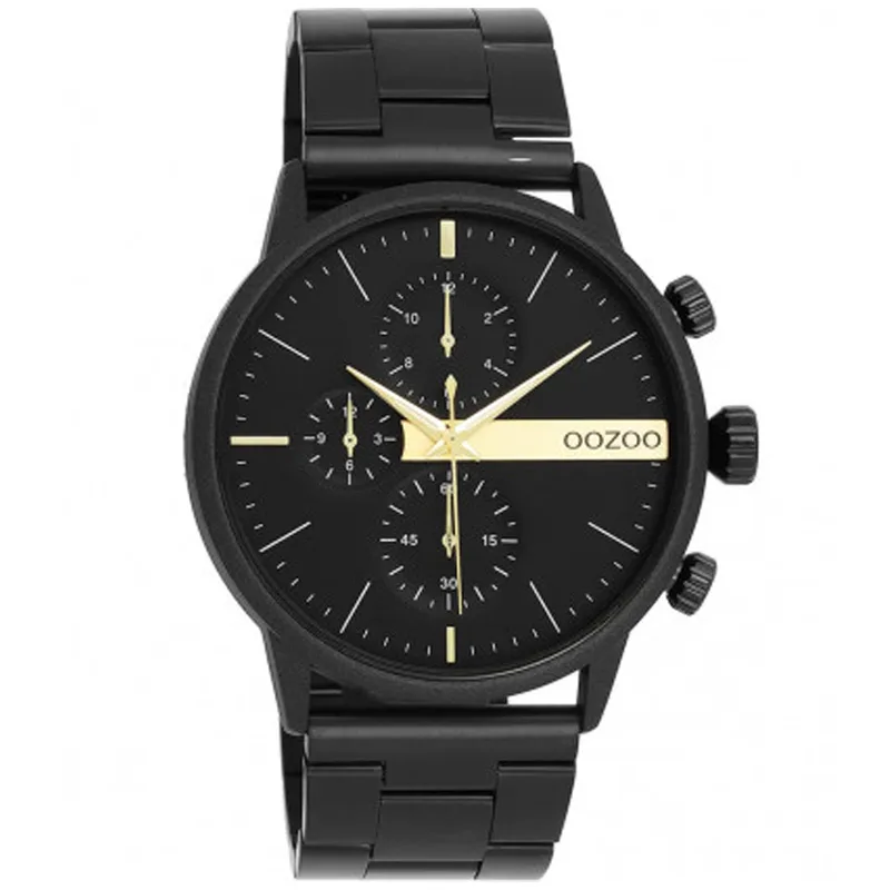 Ρολόι Ανδρικό Black Stainless Steel Bracelet Oozoo C11412