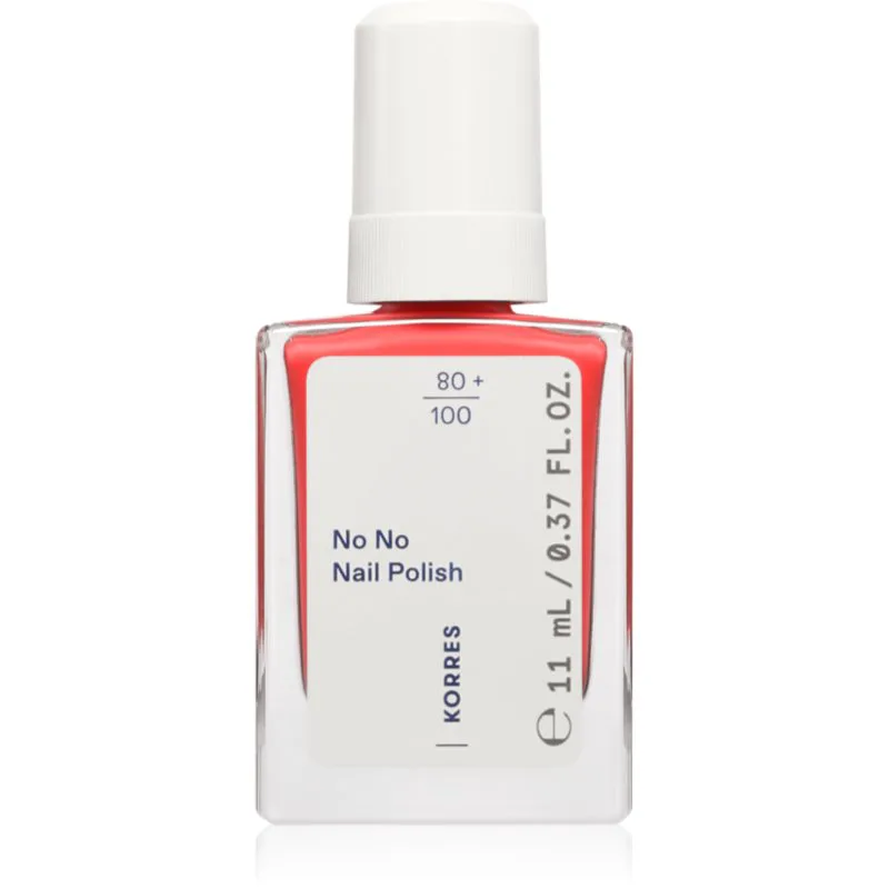 Korres No No Nail Polish περιποιητικό βερνίκι νυχιών απόχρωση 45 True Coral 11 ml