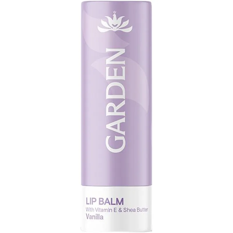 Garden Vitamin E & Shea Butter Lip Balm Απαλό Ενυδατικό Βάλσαμο Χειλιών που Χαρίζει Λάμψη & Θρέψη 5.2g - Vanilla