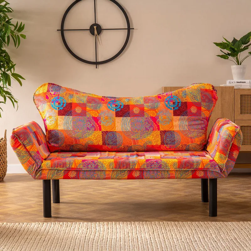 Διθέσιος Καναπές-Κρεβάτι Chatto - Patchwork 859Ftn2701 (150x75x70)