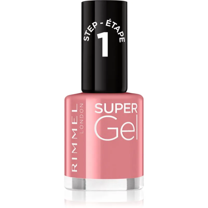 Rimmel Super Gel τζελ βερνίκι νυχιών χωρίς τη χρήση των UV/LED λαμπτήρων απόχρωση 035 Pop Princess Ροζ 12 ml