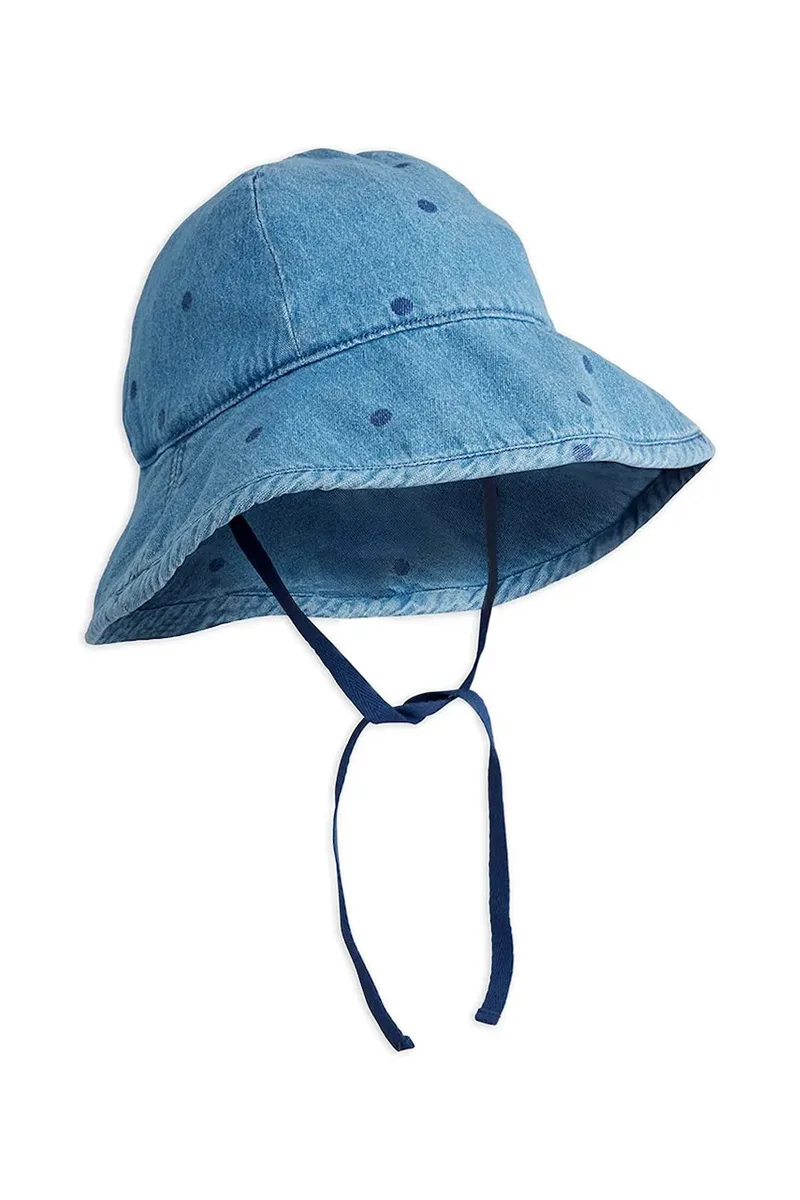 Παιδικό denim καπέλο Mini Rodini denim dots