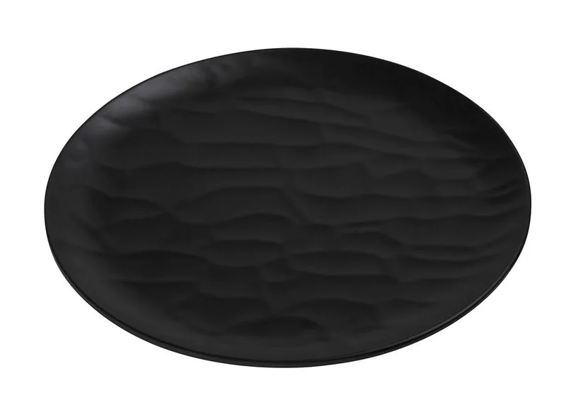 Πιάτο Φαγητού Ρηχό Μελαμίνης Black Wavy Matt ESPIEL 32εκ. MLB350K24-6 (Σετ 6 Τεμάχια) (Υλικό: Μελαμίνη, Χρώμα: Μαύρο, Μέγεθος: Μεμονωμένο) - ESPIEL - MLB350K24-6