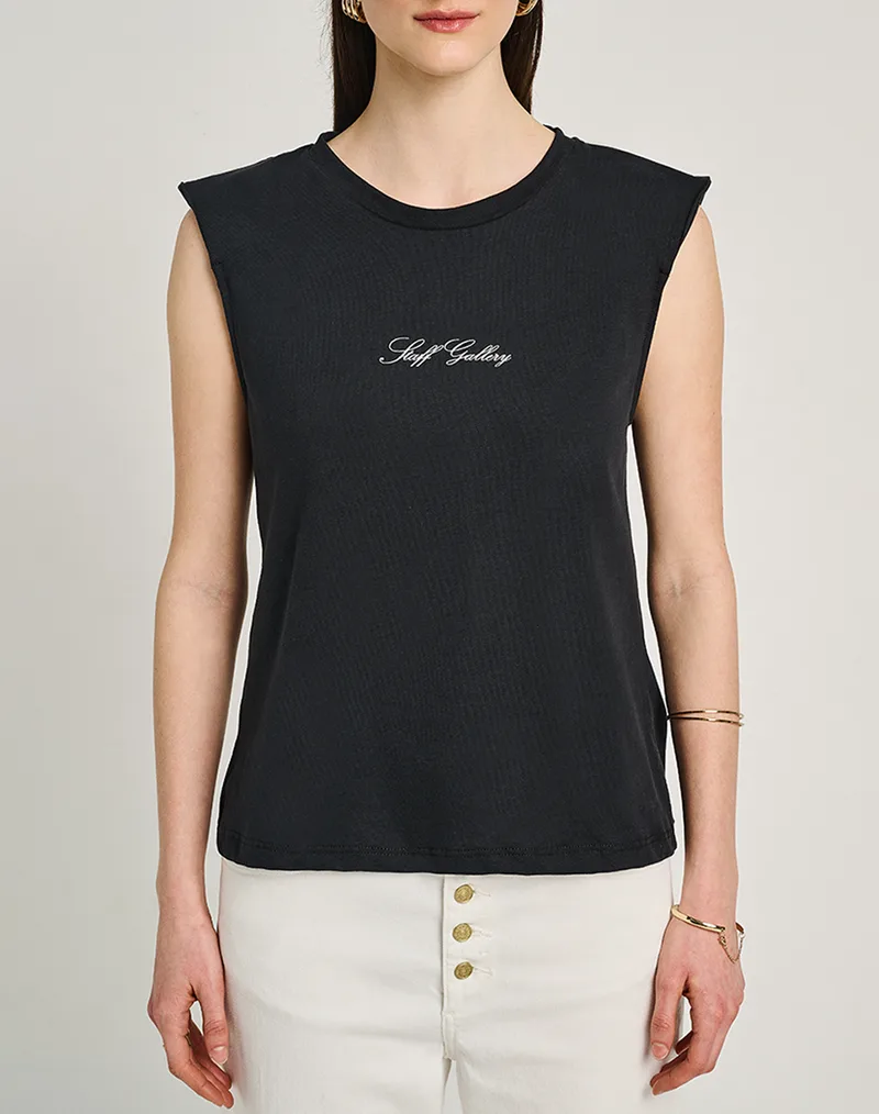 STAFF Αmber Sleeveless Top 100% Cotton 63-401.055-Ν0090 Black