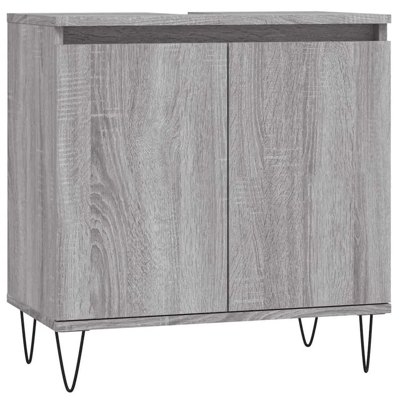 vidaXL Ντουλάπι Μπάνιου Γκρι Sonoma 58 x 33 x 60 εκ. από Επεξεργ. Ξύλο
