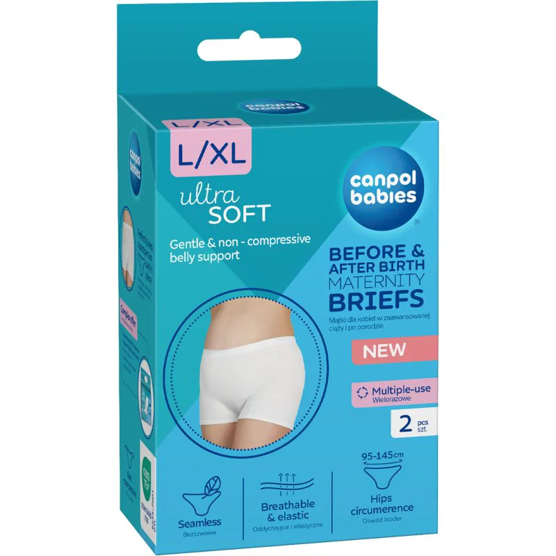 Canpol babies Maternity Briefs εσώρουχα εγκυμοσύνης και λοχείας 2 σε 1 μέγεθος L/XL 2 τμχ
