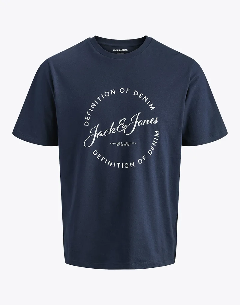 JACK&JONES JJGRAYSON TEE SS CREW NECK 12288377-Navy Blazer NavyBlue