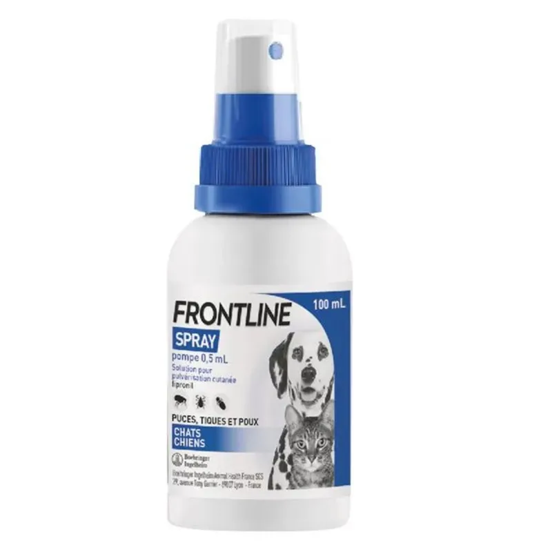 Frontline Anti Flea, Tick and Lice Skin Spray for Cats and Dogs 100ml