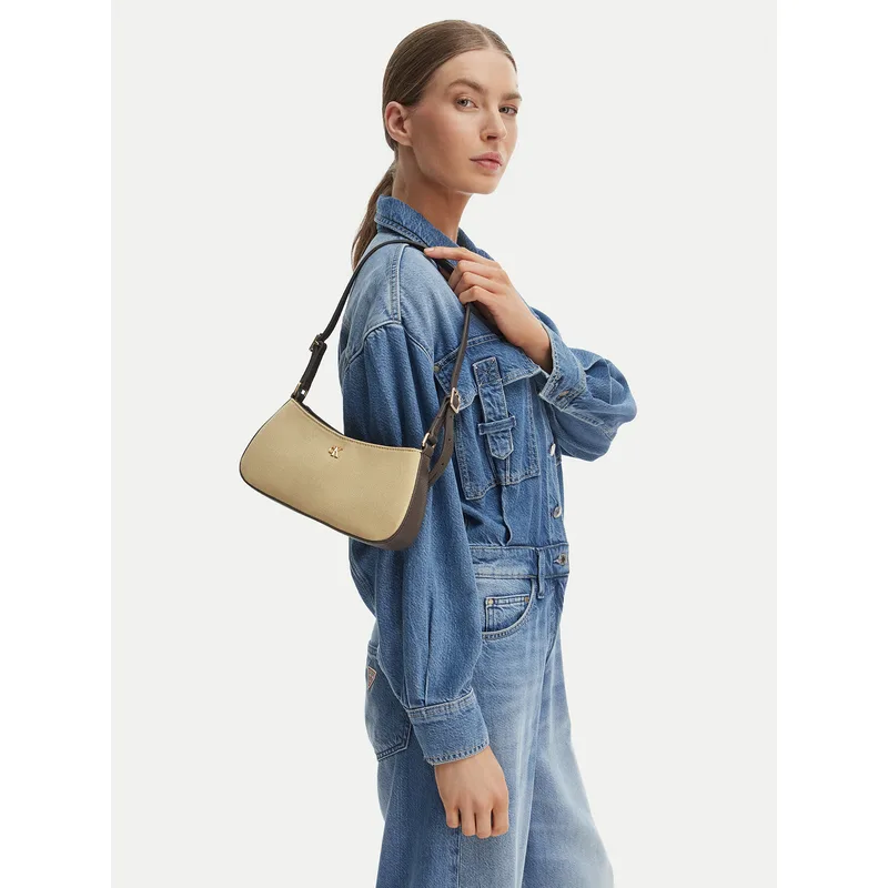 Τσάντα Calvin Klein Ck Canvas Small Shoulder Bag LV04F3347G Μπεζ