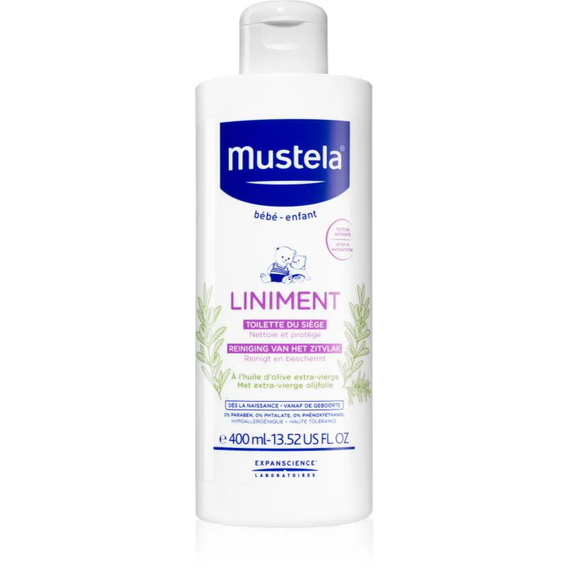 Mustela Bébé Liniment γαλάκτωμα καθαρισμού για παιδιά από τη γέννηση 400 μλ