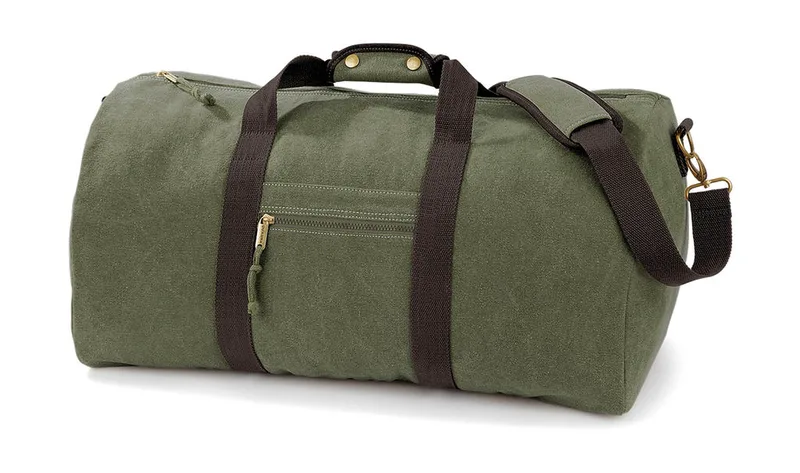 Σακ Βουαγιάζ QD613 Quadra Vintage Canvas Holdall 45L Vintage Military Green