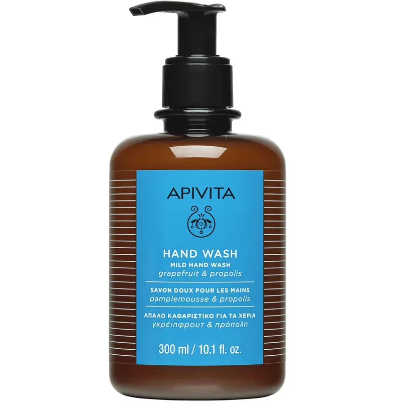 Apivita Mild Hand Wash Grapefruit & Propolis Απαλό Καθαριστικό Χεριών με Γκρέιπφρουτ & Πρόπολη 300ml