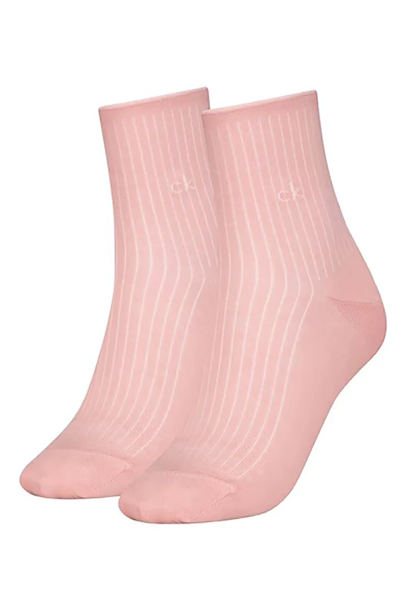 Calvin Klein γυναικείες κάλτσες CK Women Short Sock Roll Top (Συσκ. με 2 ζεύγη)-701229681-003