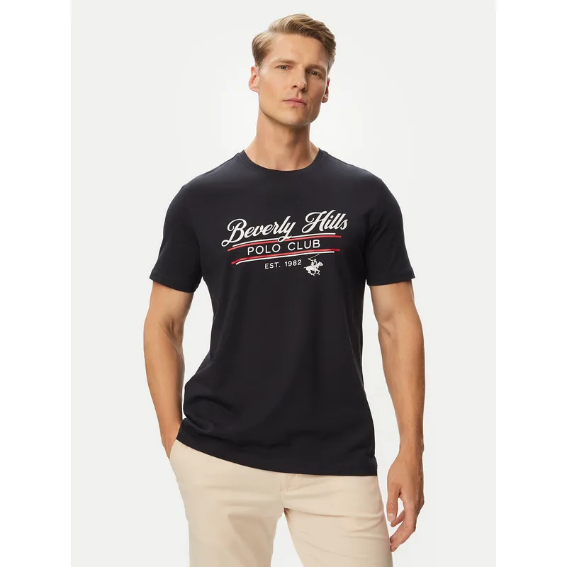 Beverly Hills Polo Club T-Shirt P-SS26M-TS1302 Σκούρο μπλε Regular Fit