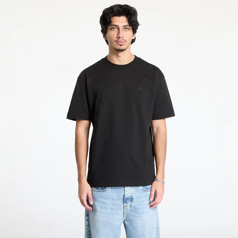 T-shirt Calvin Klein Jeans Soft Layered Monogram Tee Black XL