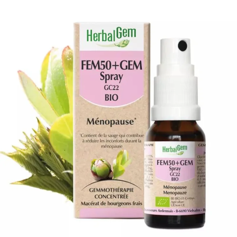 Herbalgem Gemmotherapy Complexes Fem50+ gem Gc22 Bio Spray Menopause 15ml