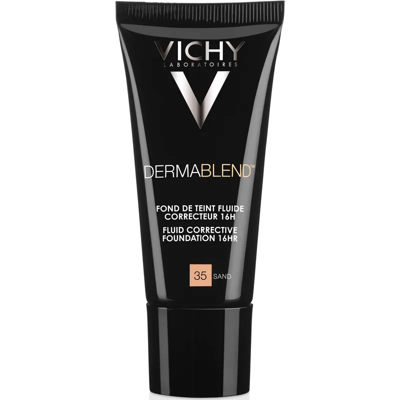 Vichy Dermablend Spf35 Correcteur Fluide Υγρό Μέικαπ για Υψηλή Κάλυψη, Μεγάλη Διάρκεια & Φυσικό Αποτέλεσμα για Κάθε Τύπο Επιδερμίδας 30ml - 35 Sand