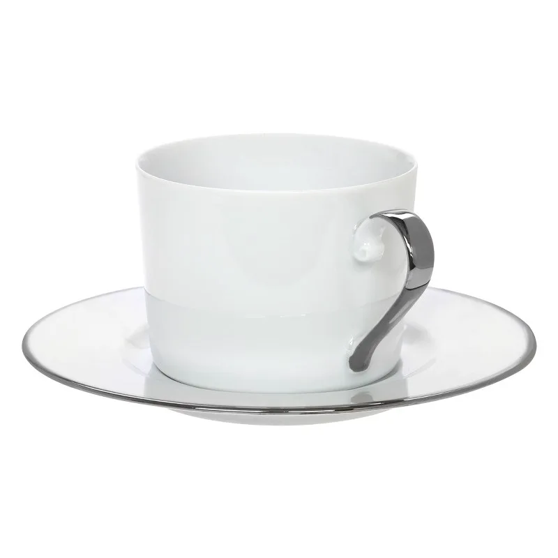 Φλυτζάνι Τσαγιού Πορσελάνης 220ml Elegant Platinum CRYSPO TRIO 24.031.16 (Υλικό: Πορσελάνη, Χρώμα: Λευκό) - CRYSPO TRIO - 24.031.16